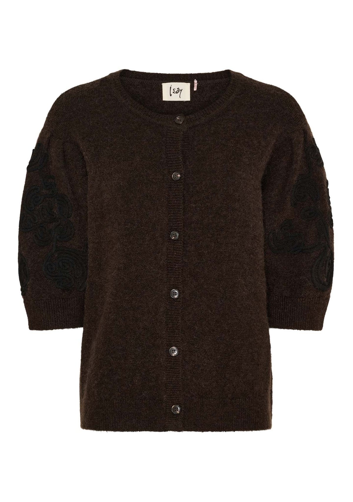ANNA SS CARDIGAN – Brun