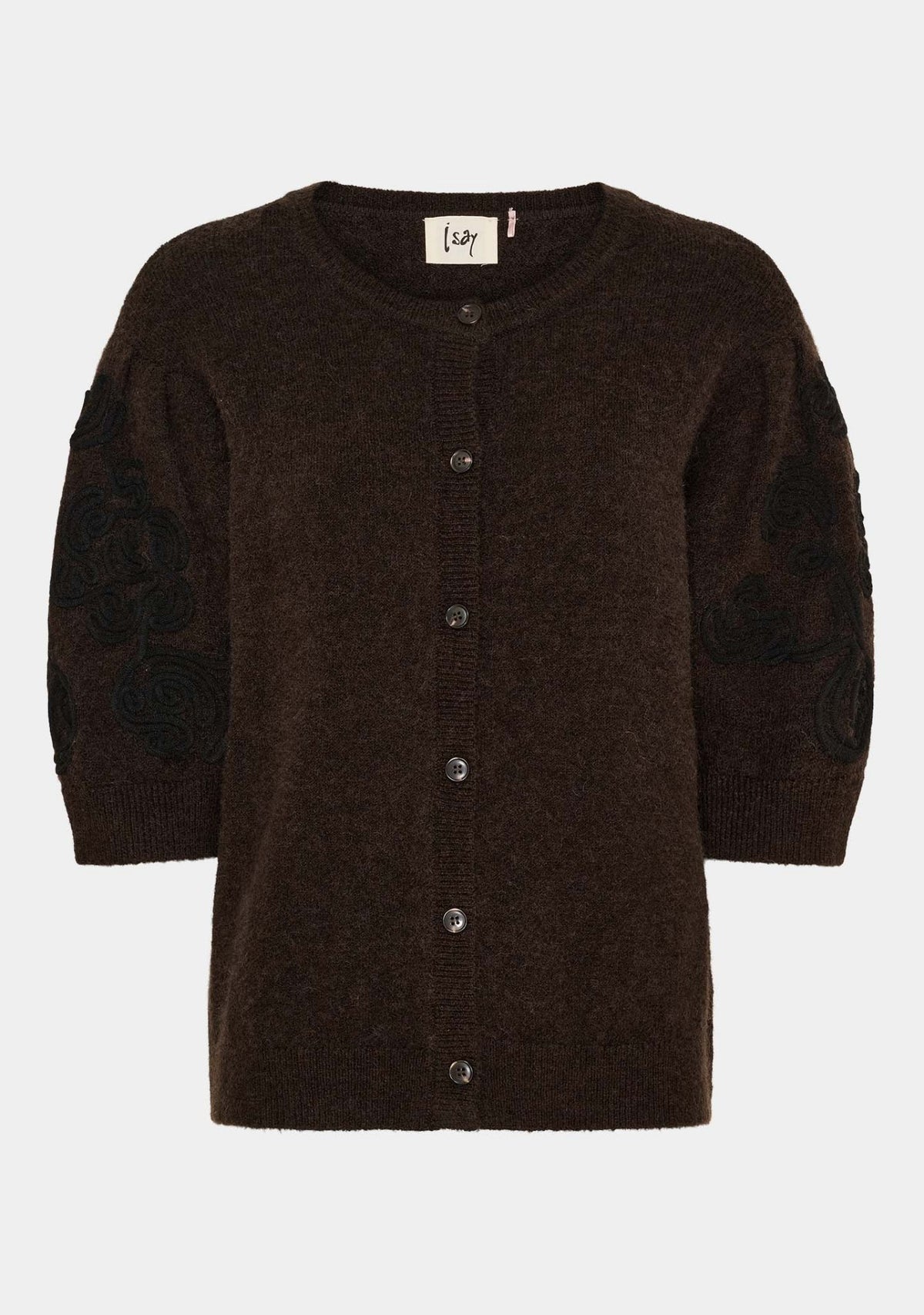ANNA SS CARDIGAN – Brun