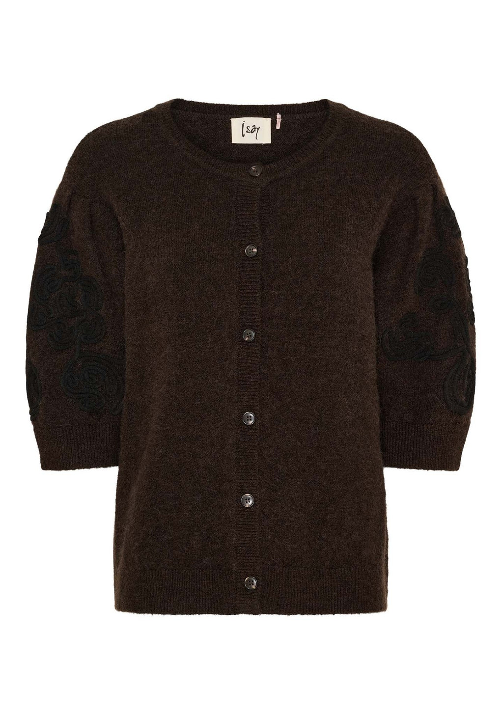 ANNA SS CARDIGAN – Brun