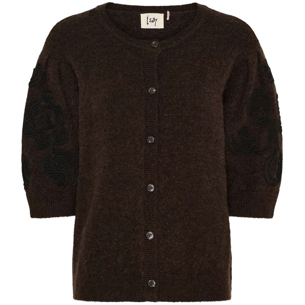 ANNA SS CARDIGAN – Brun
