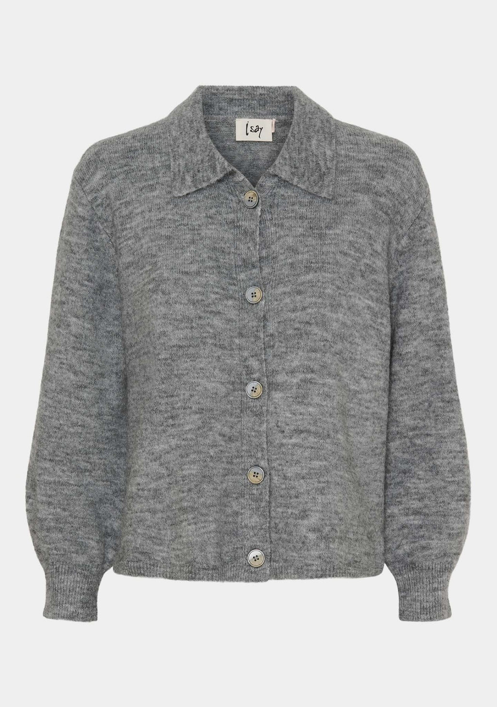 ANNA COLAR CARDIGAN – Grå