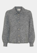 ANNA COLAR CARDIGAN – Grå