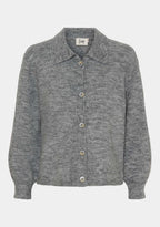ANNA COLAR CARDIGAN – Grå
