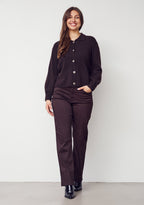 ANNA COLAR CARDIGAN – Brun
