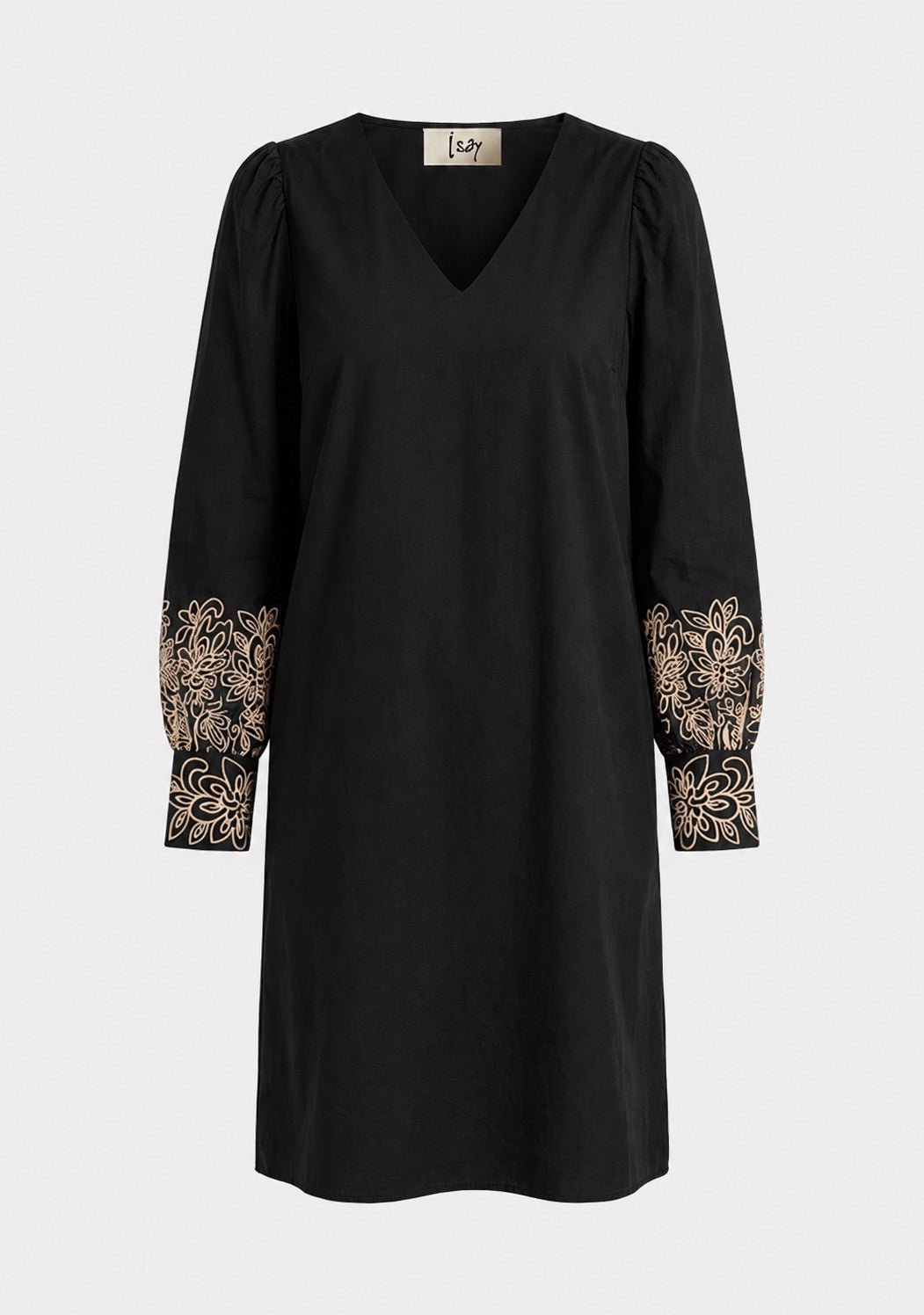 SIGGA EMBROIDERY DRESS – Svart