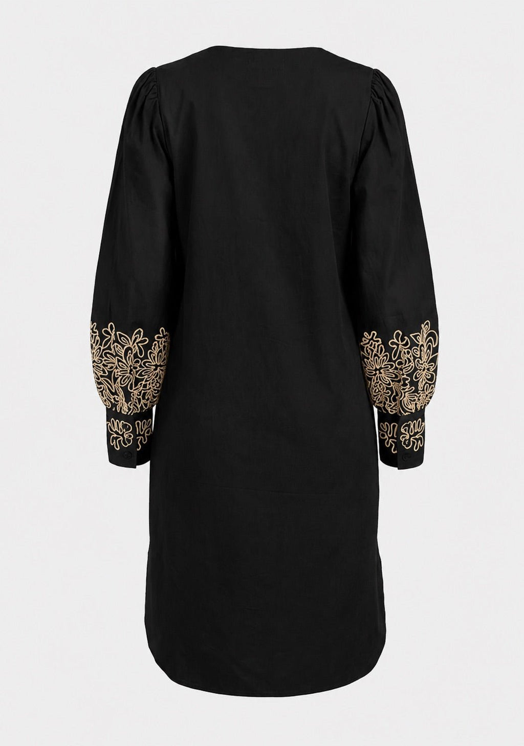 SIGGA EMBROIDERY DRESS – Svart