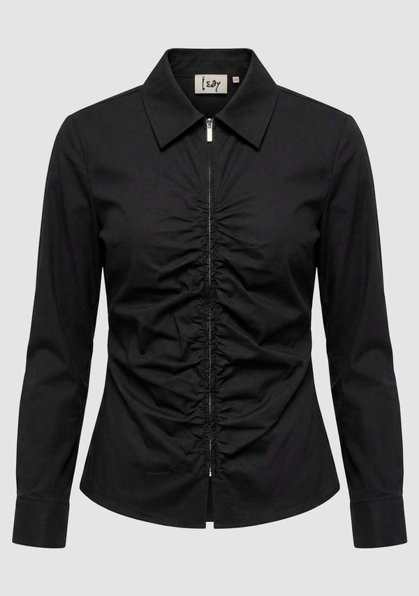 SIGGA ZIP SHIRT – Svart
