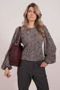 VELVET FAB BLOUSE – Grå