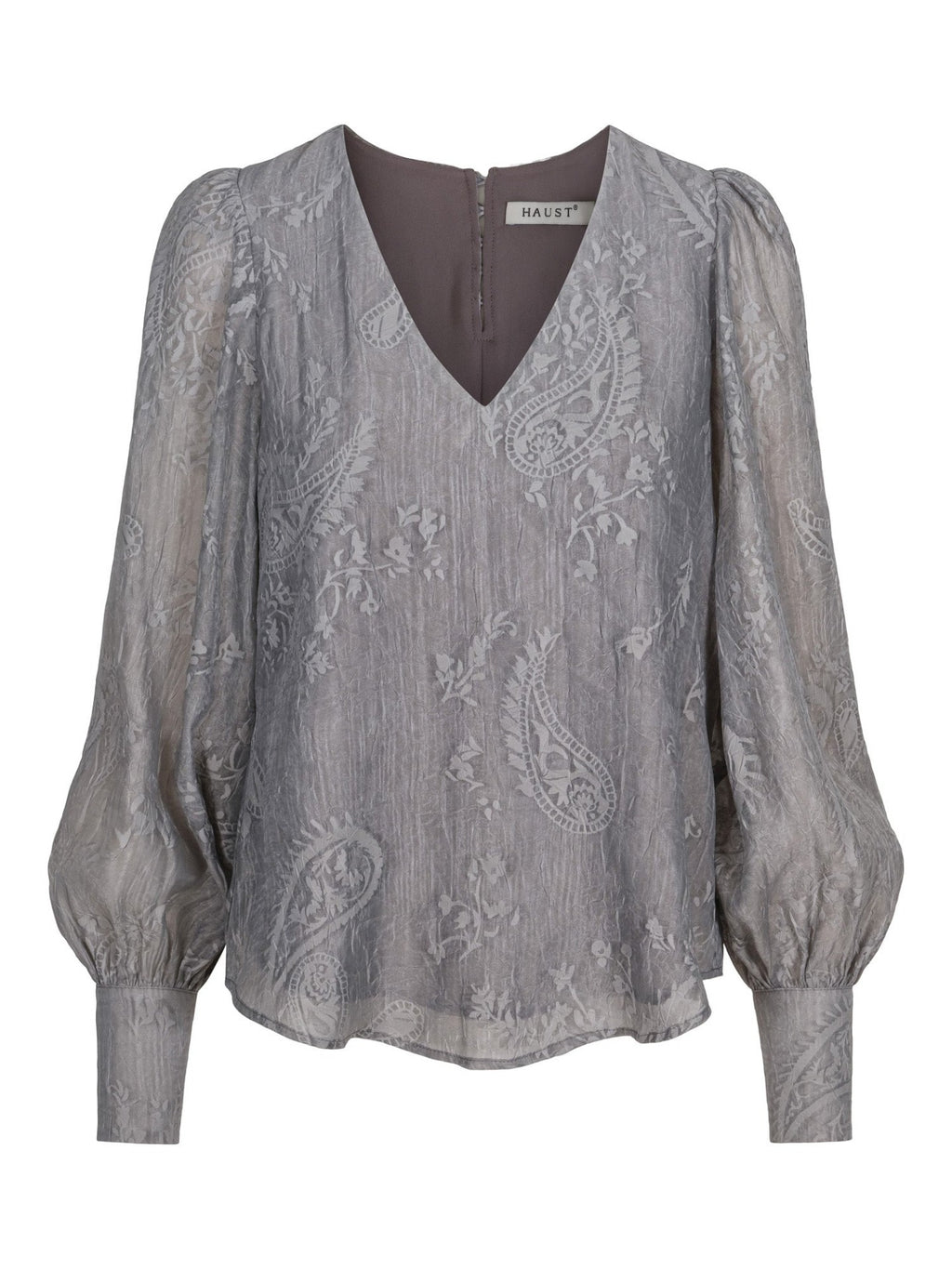 BUTTON FAB BLOUSE – Grå