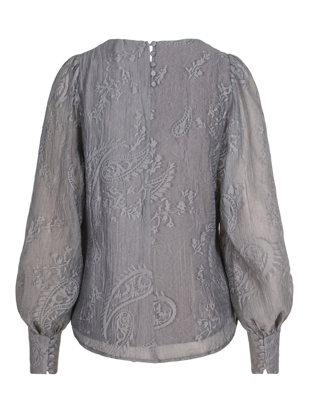 BUTTON FAB BLOUSE – Grå