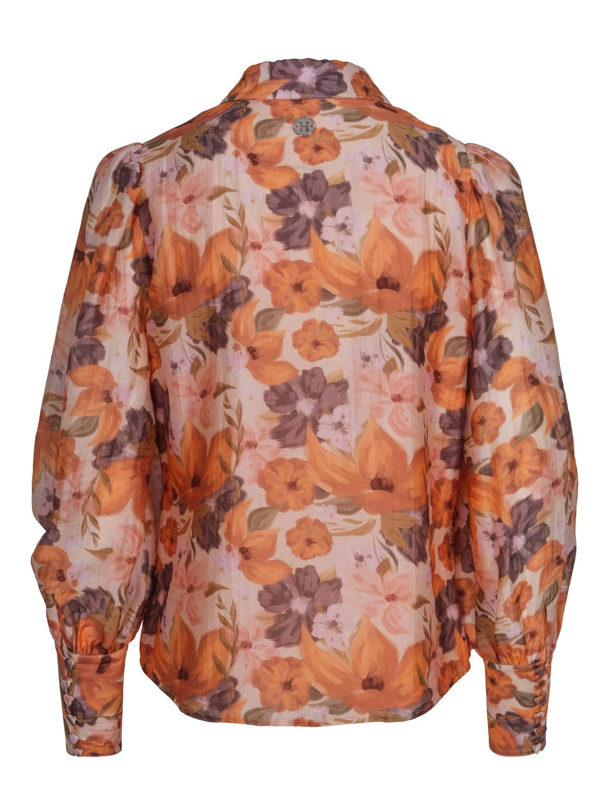 BUTTON SHIRT BLUSE – Oransje
