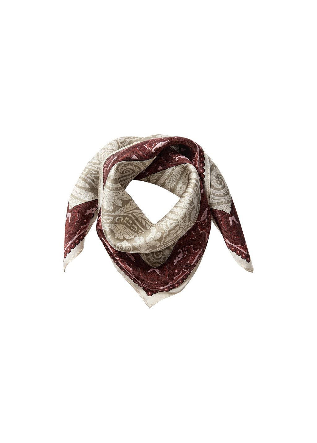HAGAR SCARF SILK – Burgunder