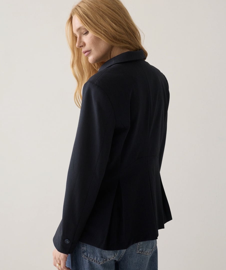 BLAZER PINSTRIP – Blå