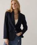 BLAZER PINSTRIP – Blå