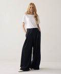 TROUSERS TWILL WIDE – Blå