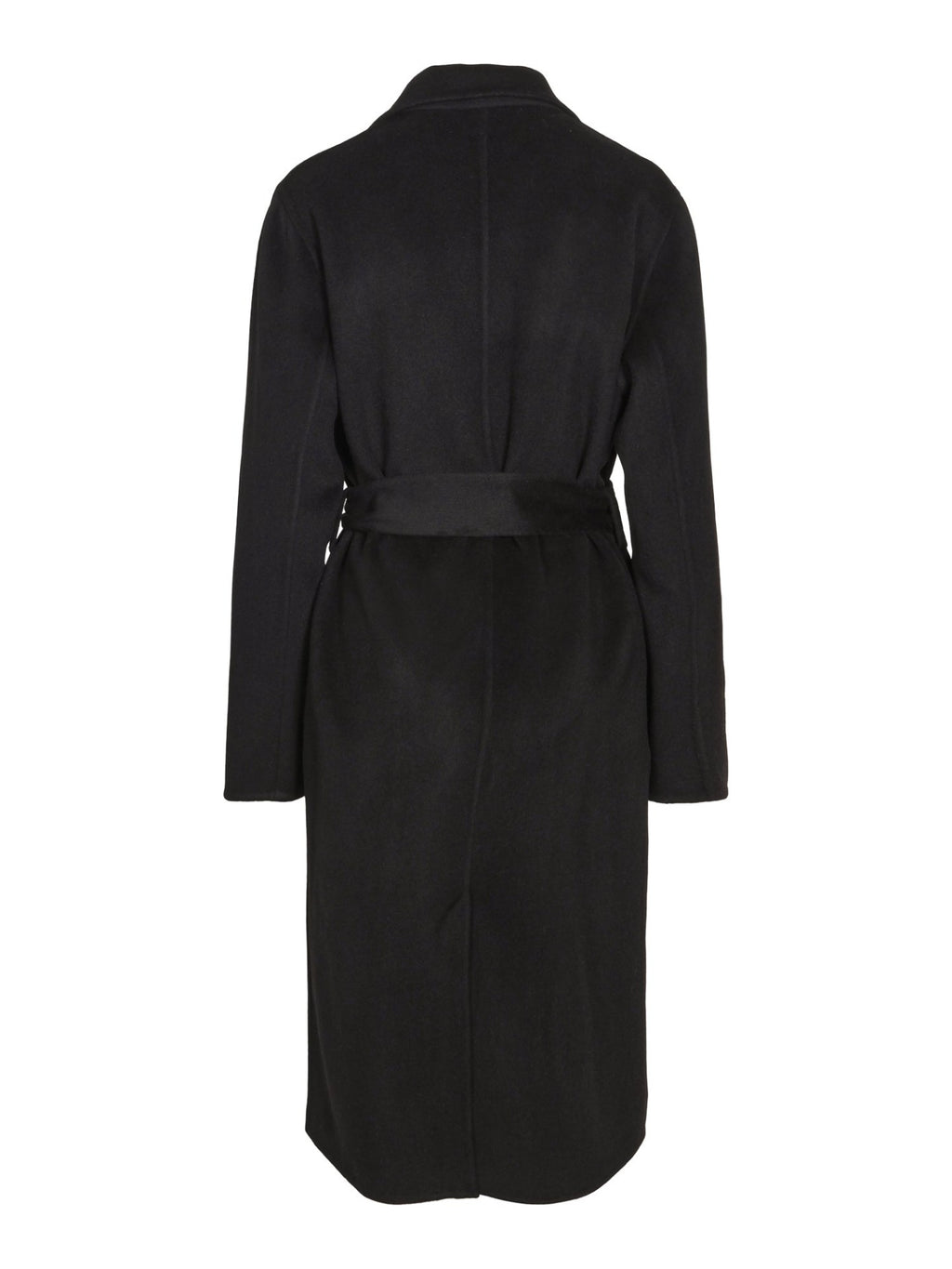 LONG BELT COAT – Svart