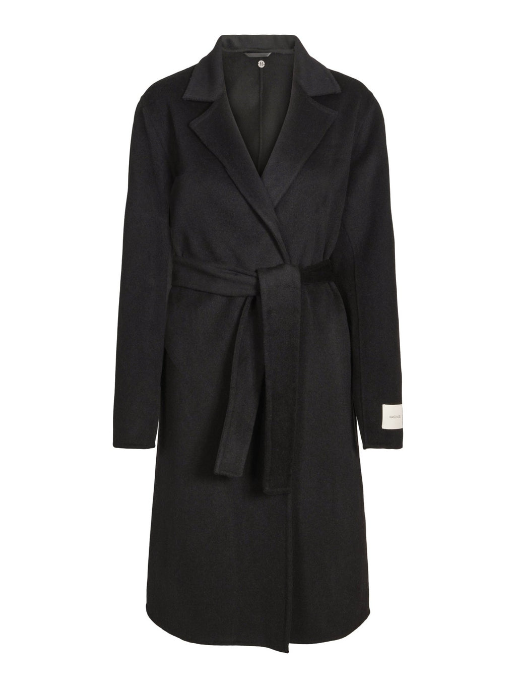 LONG BELT COAT – Svart