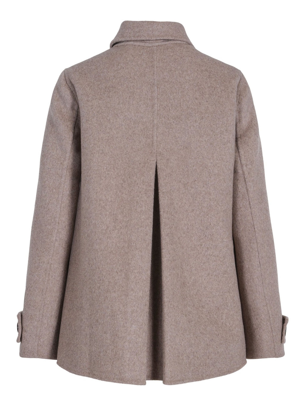 A SHAPE WOOL COAT ULLJAKKE – Beige