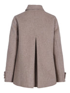 A SHAPE WOOL COAT ULLJAKKE – Beige
