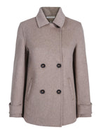 A SHAPE WOOL COAT ULLJAKKE – Beige