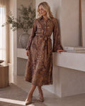 PAISLEY DRESS – Brun