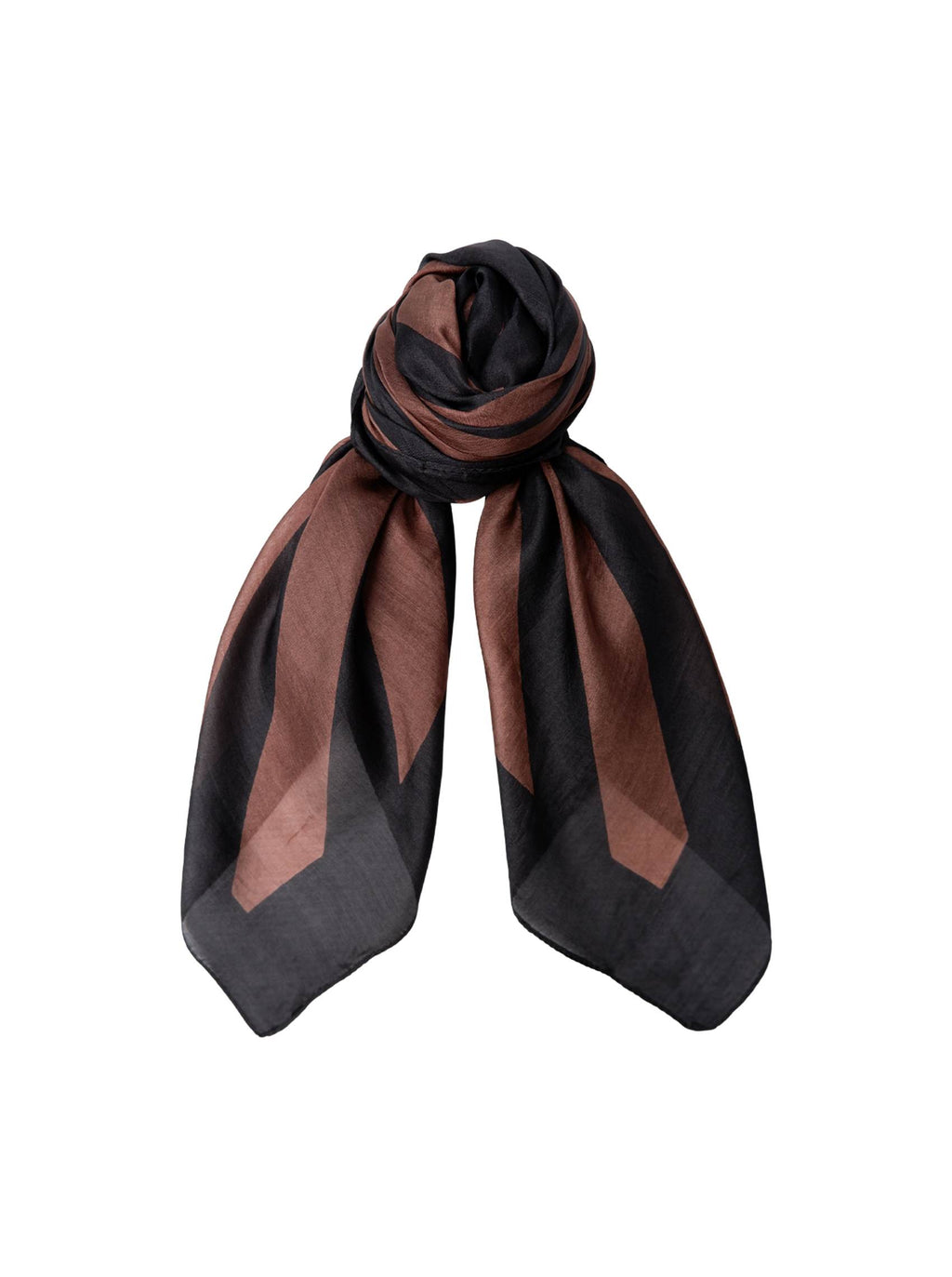 Black Colour Nalira silkeskjerf i mokka – bilde 1
