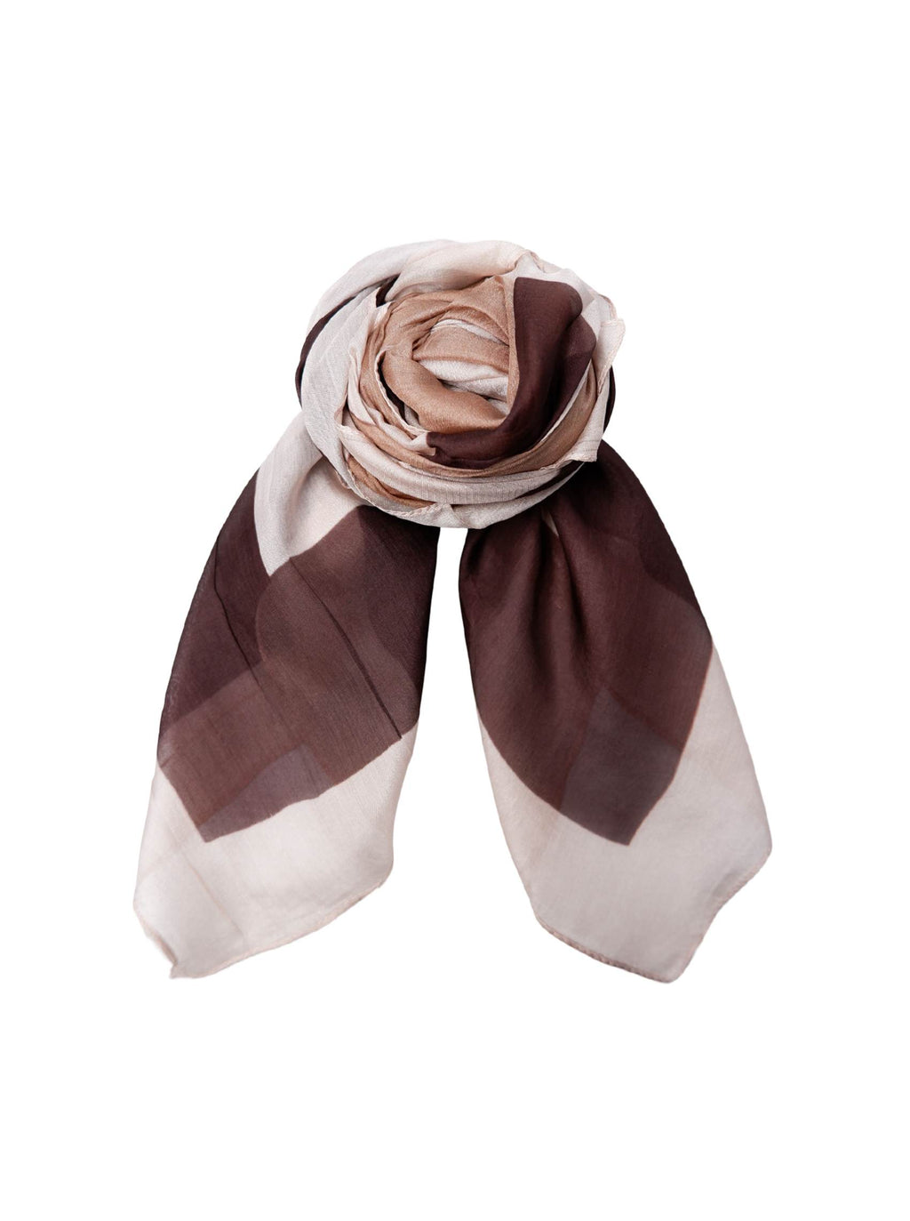 Black Colour Elna silkeskjerf i nougat – bilde 1