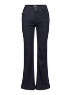 Fanny Casual Flare Jeans w/ Ribbon