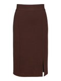 Haust Favorite Slit Skirt skjørt i mørkebrun til dame – bilde 1