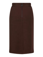 Haust Favorite Slit Skirt skjørt i mørkebrun til dame – bilde 2