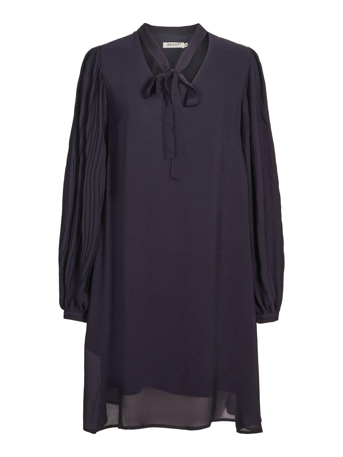 Haust Pleated Dress kjole i marine til dame – bilde 1