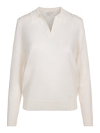 Haust Merino Collar Pullover genser i krem til dame – bilde 1