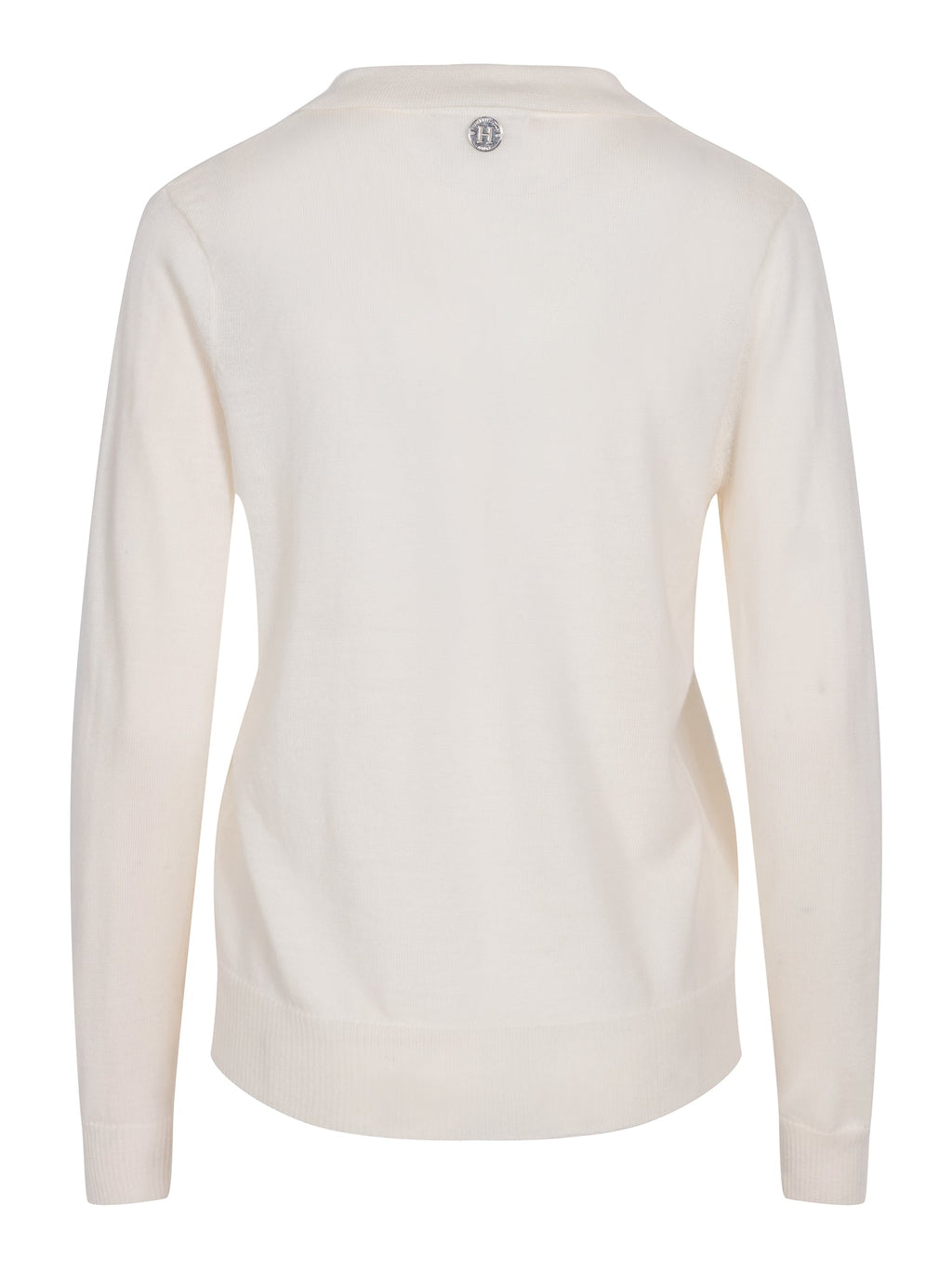Haust Merino Collar Pullover genser i krem til dame – bilde 2