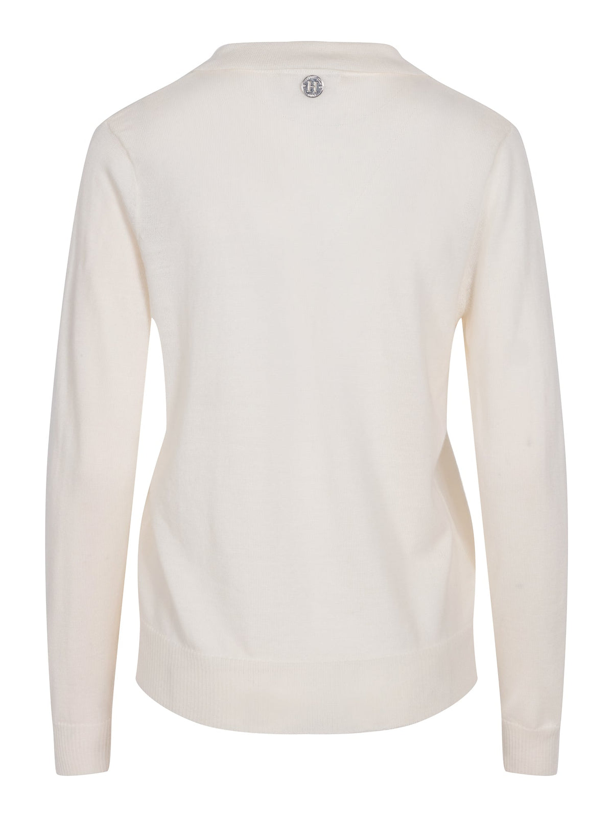 Haust Merino Collar Pullover genser i krem til dame – bilde 2
