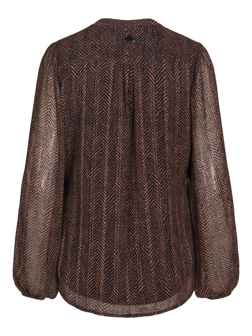 Haust Herringbone Blouse i marine til dame – bilde 2