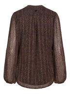 Haust Herringbone Blouse i marine til dame – bilde 2