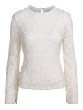 Haust Fashion Sleeve Blouse i krem til dame – bilde 1