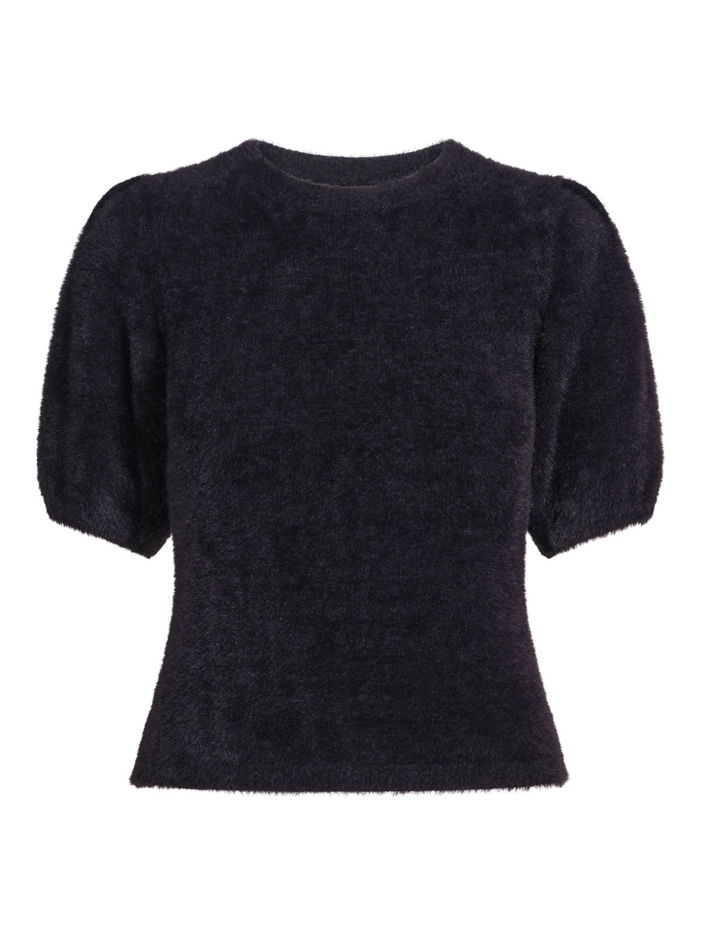 Haust Short Sleeve Party Pullover strikkegenser i sort til dame – bilde 1