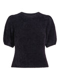 Haust Short Sleeve Party Pullover strikkegenser i sort til dame – bilde 1
