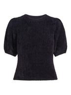 Haust Short Sleeve Party Pullover strikkegenser i sort til dame – bilde 1