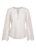 Haust Pearl Tassel Blouse bluse i krem til dame – bilde 1