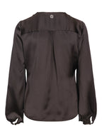 Haust Classic V-neck Blouse bluse i sort til dame – bilde 2