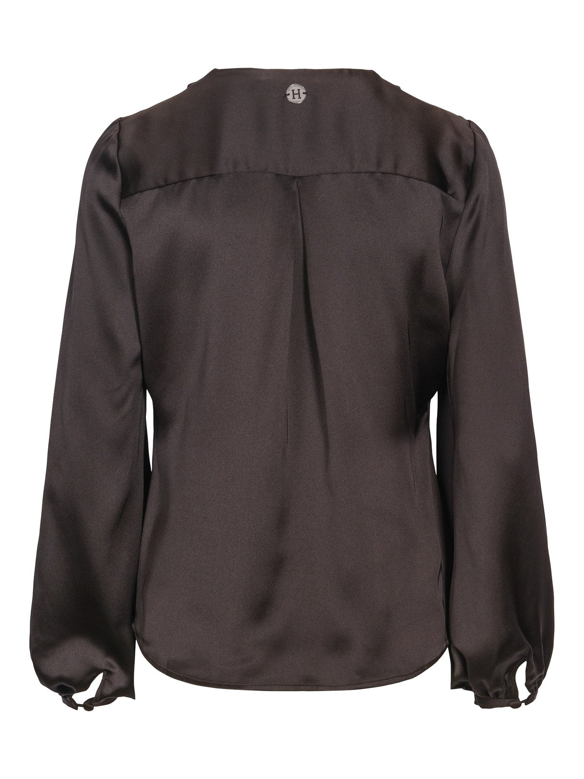 Haust Classic V-neck Blouse bluse i sort til dame – bilde 2