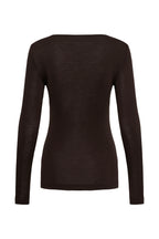InWear Fang ulltrøye i choco brun – produktbilde bakfra