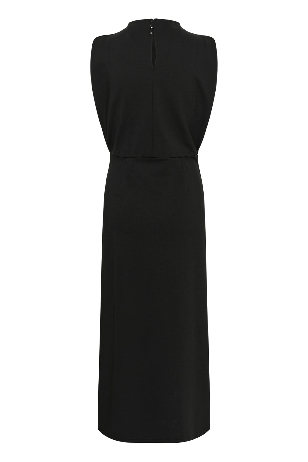 Part Two Diye Dress – sort ermeløs kjole, sett bakfra