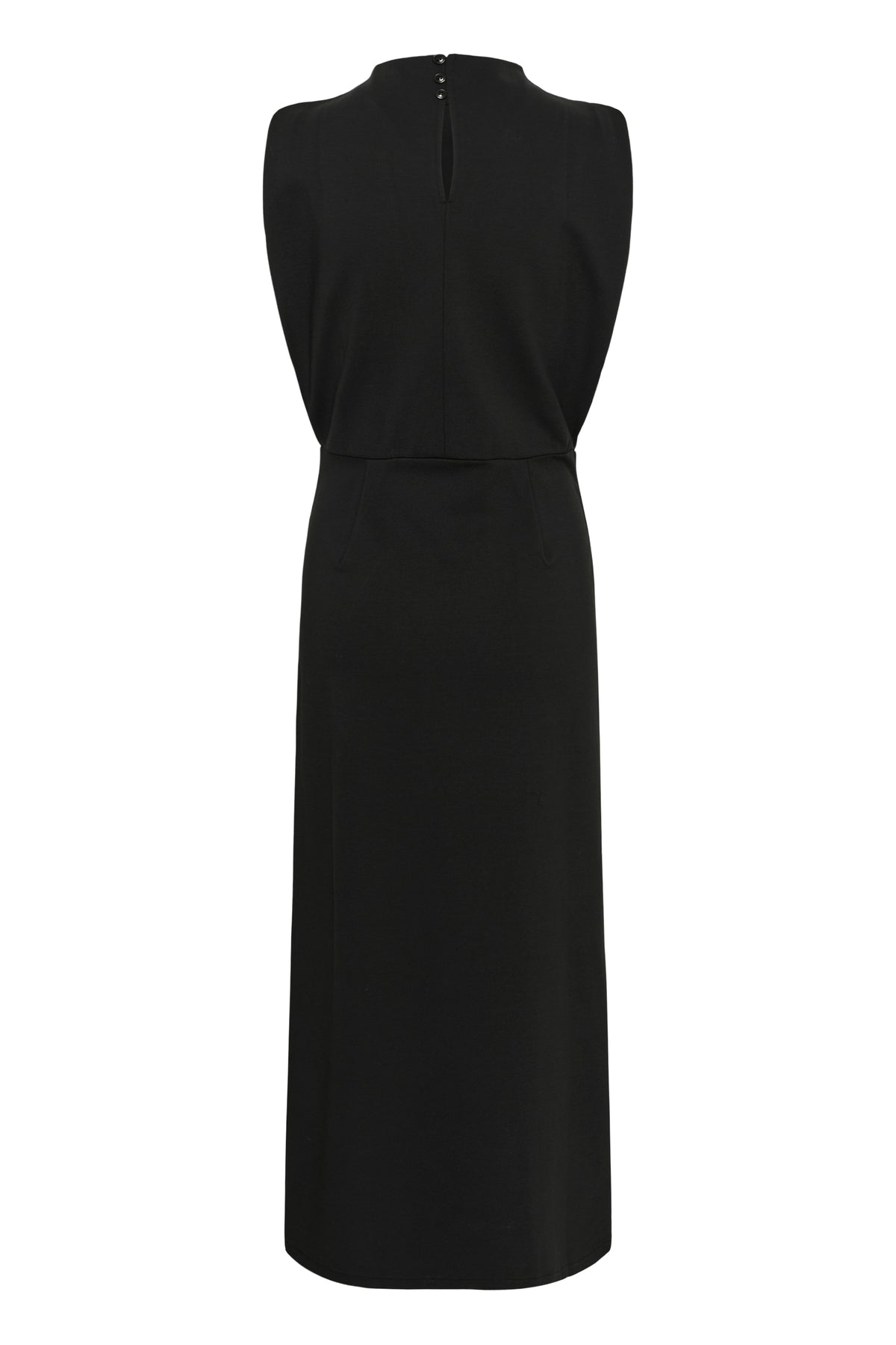 Part Two Diye Dress – sort ermeløs kjole, sett bakfra