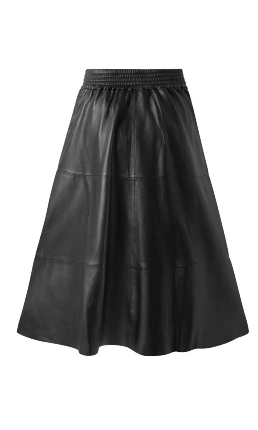 DEPECHE EVELYN LEATHER SKIRT SKJØRT – Svart