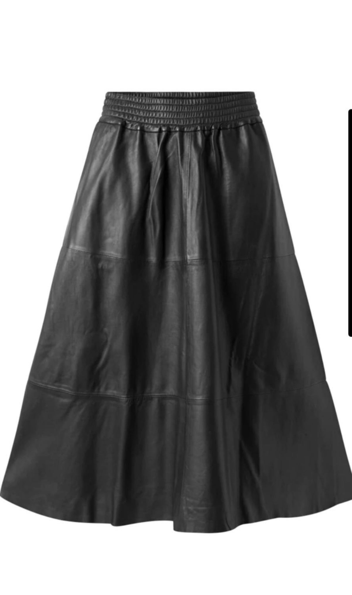 DEPECHE EVELYN LEATHER SKIRT SKJØRT – Svart