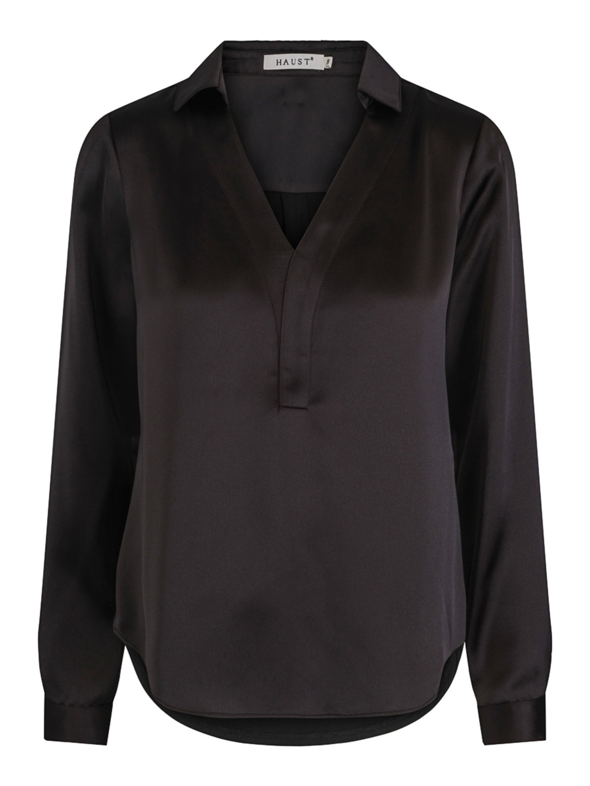 SATIN BLUSE – Svart