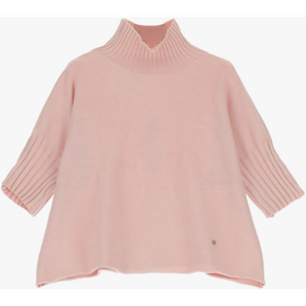 TURTLENECK SWEAT GENSER KORT ERMDA – Rosa